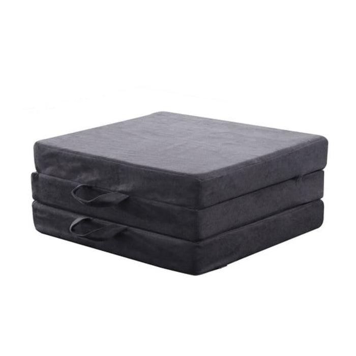 Nz Local Stock-3 Fold Folding Mattress Single Light Grey