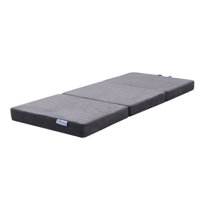 Nz Local Stock-3 Fold Folding Mattress Single Light Grey