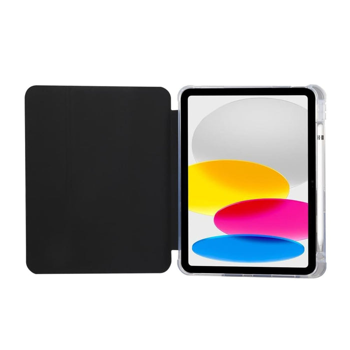 3 Folding Electric Pressed Skin Texture Leather Tablet Case