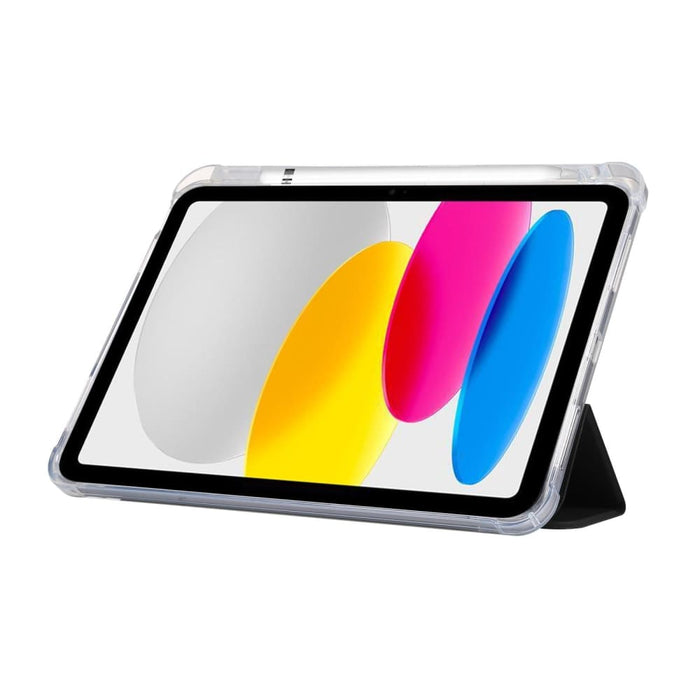 3 Folding Electric Pressed Skin Texture Leather Tablet Case