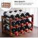 3 - layer Bamboo Wine Storage Rack 12 Bottles
