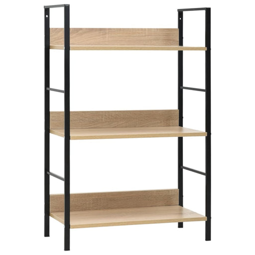 3-layer Book Shelf Oak 60x27.6x90.5 Cm Engineered Wood