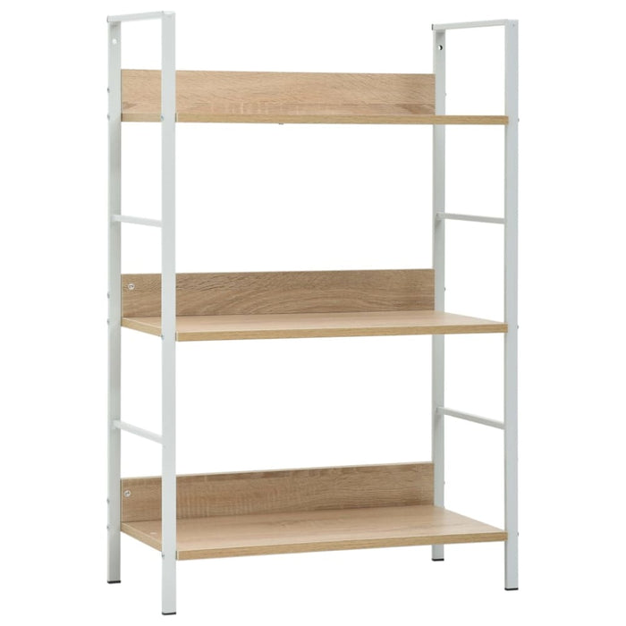 3-layer Book Shelf Oak 60x27.6x90.5 Cm Engineered Wood