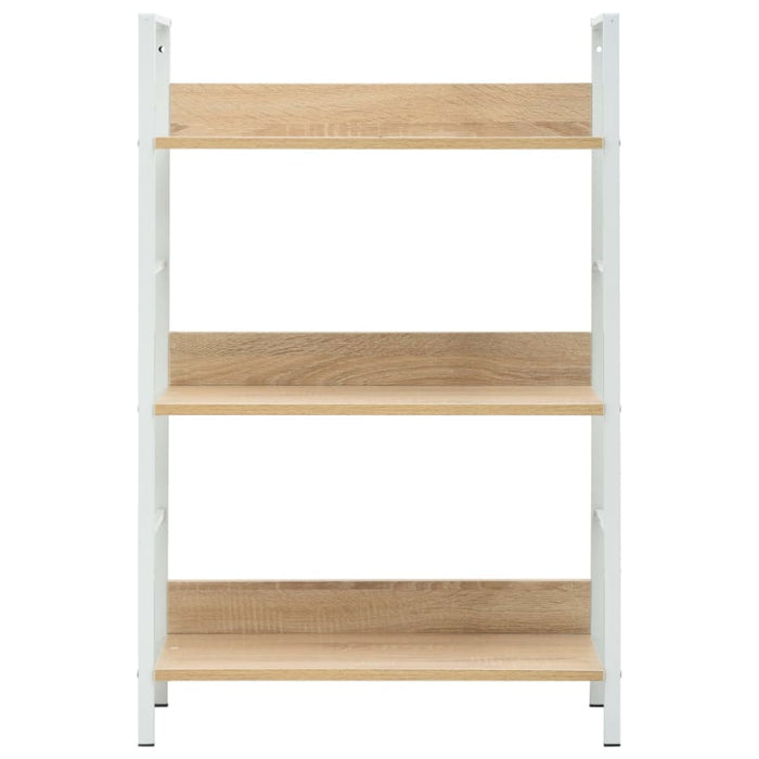 3-layer Book Shelf Oak 60x27.6x90.5 Cm Engineered Wood