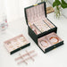 3 Layer Leather Jewelry Box with Lock 1pc