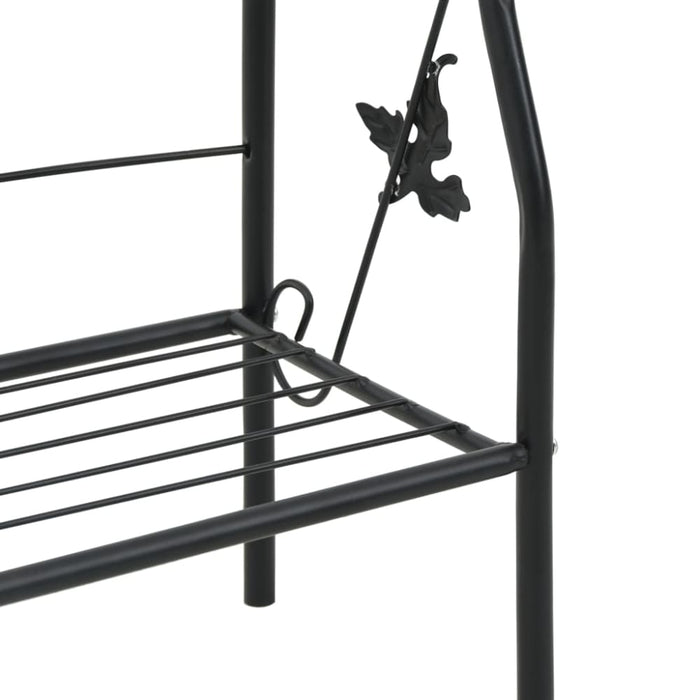3-layer Plant Rack Black 52x28x128 Cm Iron Aibki
