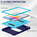 3 Layer Protection Screen Frame Pc Silicone Tablet Case