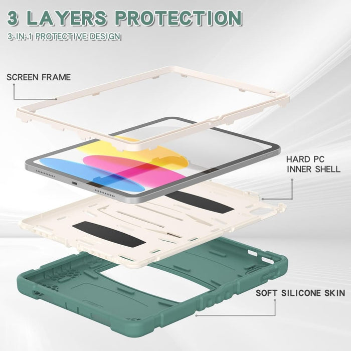 3 Layer Protection Screen Frame Pc Silicone Tablet Case