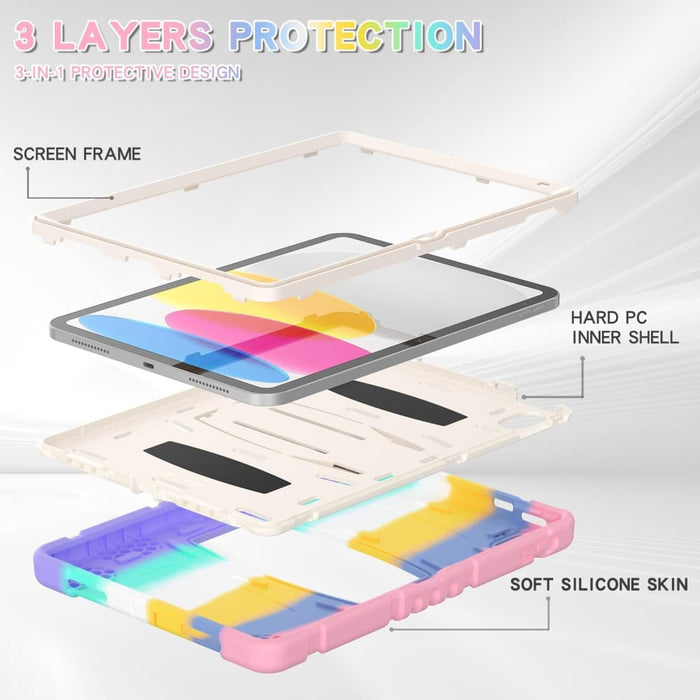 3 Layer Protection Screen Frame Pc Silicone Tablet Case