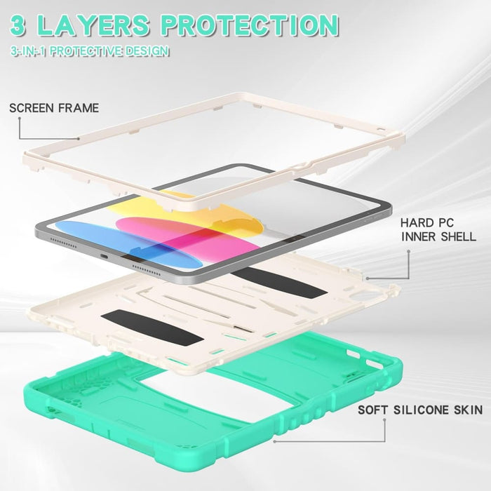 3 Layer Protection Screen Frame Pc Silicone Tablet Case