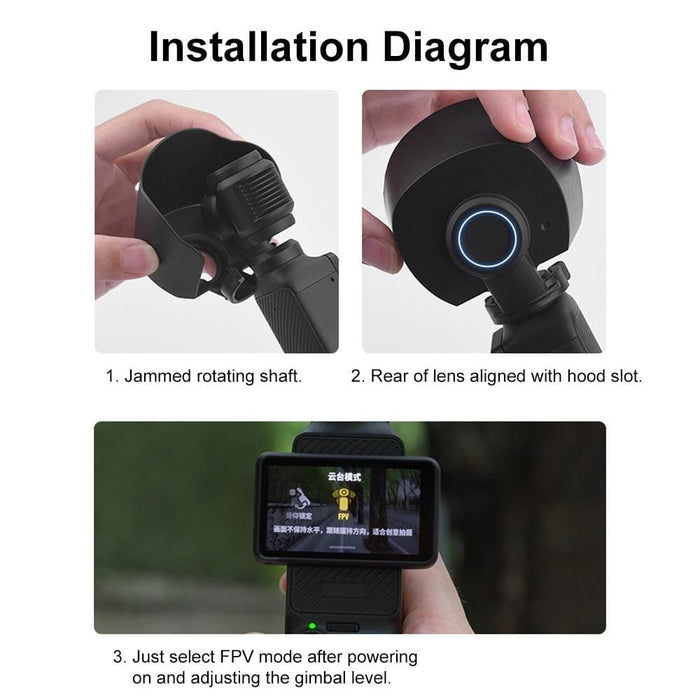 3 Lens Protective Cover Hood For Dji Pocket