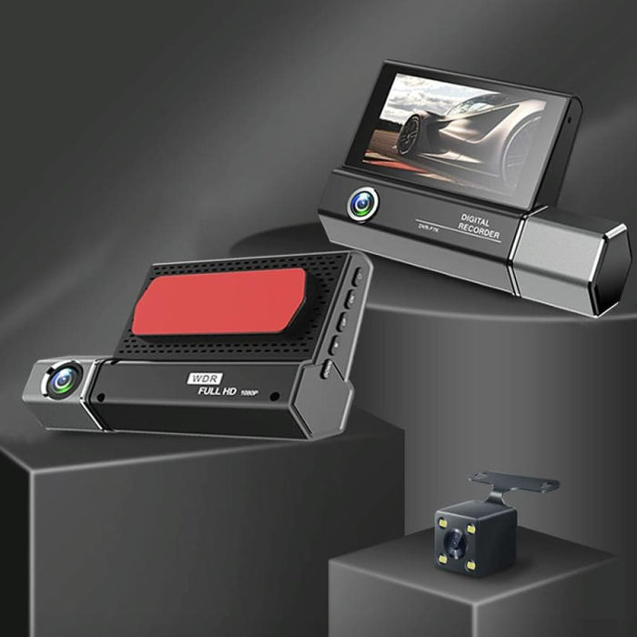3 Lens Video Hd 1080p Multi Language Driving Recorder