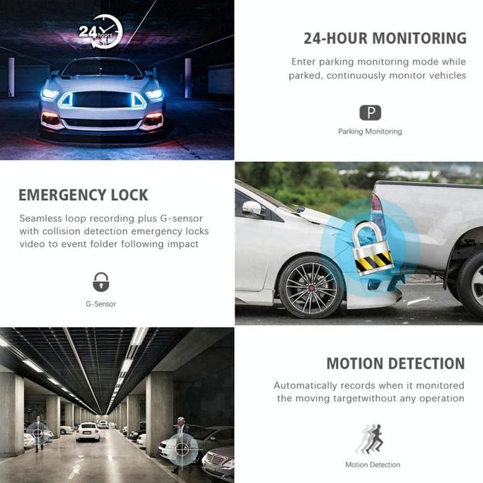 3 Lens Video Hd 1080p Multi Language Driving Recorder