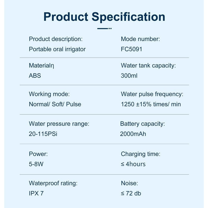 3 Modes and 2 Replaceable Nozzles 300ml Detachable Cordless