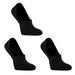 3 Pack Large Black Cushion no Show Ankle Socks Non-slip
