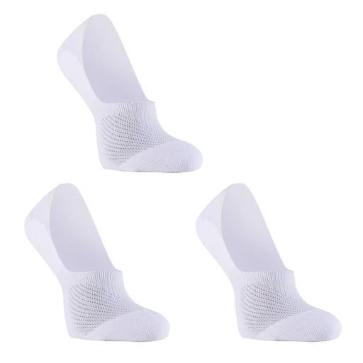 3 Pack Large White Cushion No Show Ankle Socks Non - slip