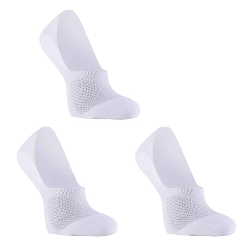 3 Pack Large White Cushion no Show Ankle Socks Non-slip