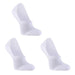 3 Pack Large White Cushion no Show Ankle Socks Non-slip