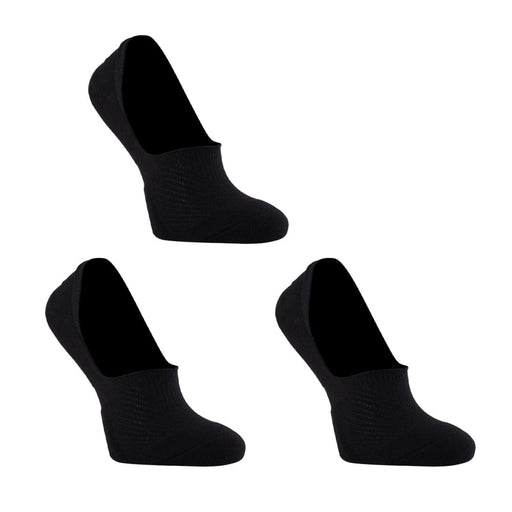 3 Pack Medium Black Cushion No Show Ankle Socks Non - slip
