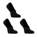 3 Pack Medium Black Cushion no Show Ankle Socks Non-slip