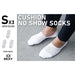 3 Pack Small White Cushion no Show Ankle Socks Non-slip