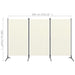 3 Panel Room Divider Cream White Gl221