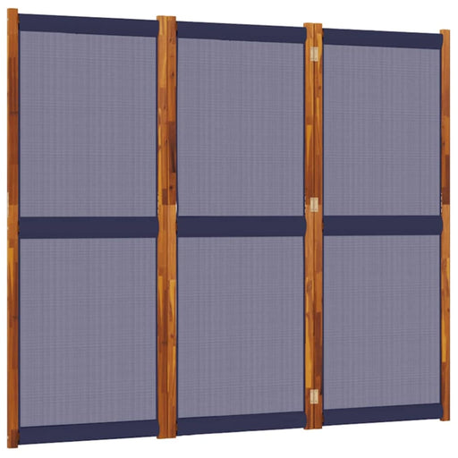 3-panel Room Divider Dark Blue 210x180 Cm Abbttpk
