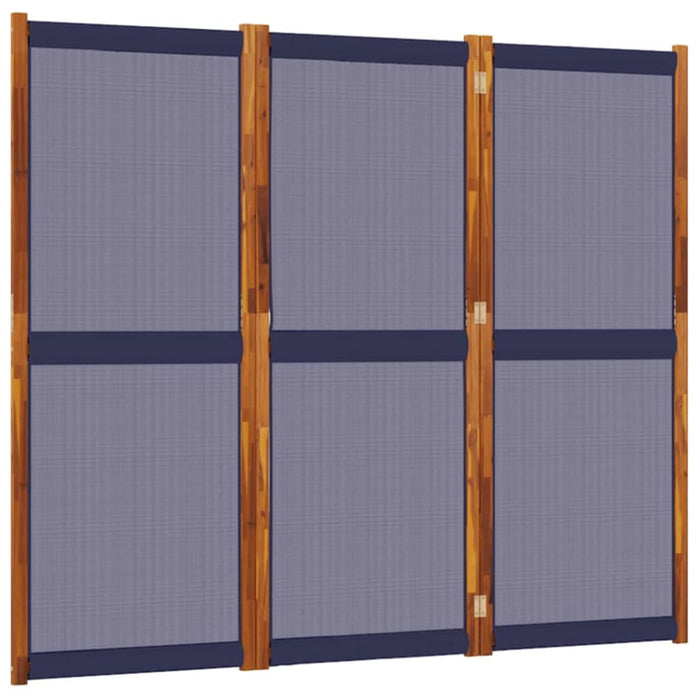 3-panel Room Divider Dark Blue 210x180 Cm Abbttpk