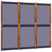 3-panel Room Divider Dark Blue 210x180 Cm Abbttpk