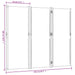 3-panel Room Divider Dark Blue 210x180 Cm Abbttpk