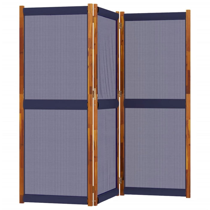 3-panel Room Divider Dark Blue 210x180 Cm Abbttpk