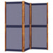 3-panel Room Divider Dark Blue 210x180 Cm Abbttpk
