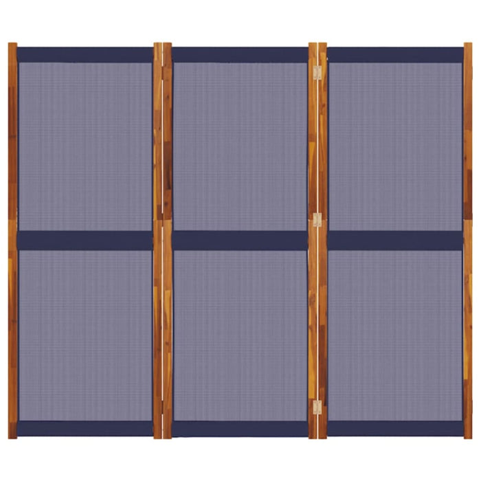 3-panel Room Divider Dark Blue 210x180 Cm Abbttpk