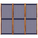 3-panel Room Divider Dark Blue 210x180 Cm Abbttpk