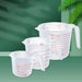 3 Pc 250 500 1000 Ml Plastic Transparent Measuring Cup Set