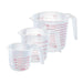 3 Pc 250 500 1000 Ml Plastic Transparent Measuring Cup Set