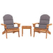 3 Piece Adirondack Garden Lounge Set Solid Wood Acacia
