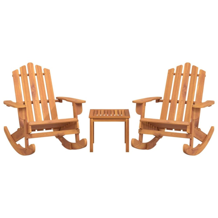 3 Piece Adirondack Garden Lounge Set Solid Wood Acacia