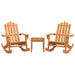 3 Piece Adirondack Garden Lounge Set Solid Wood Acacia
