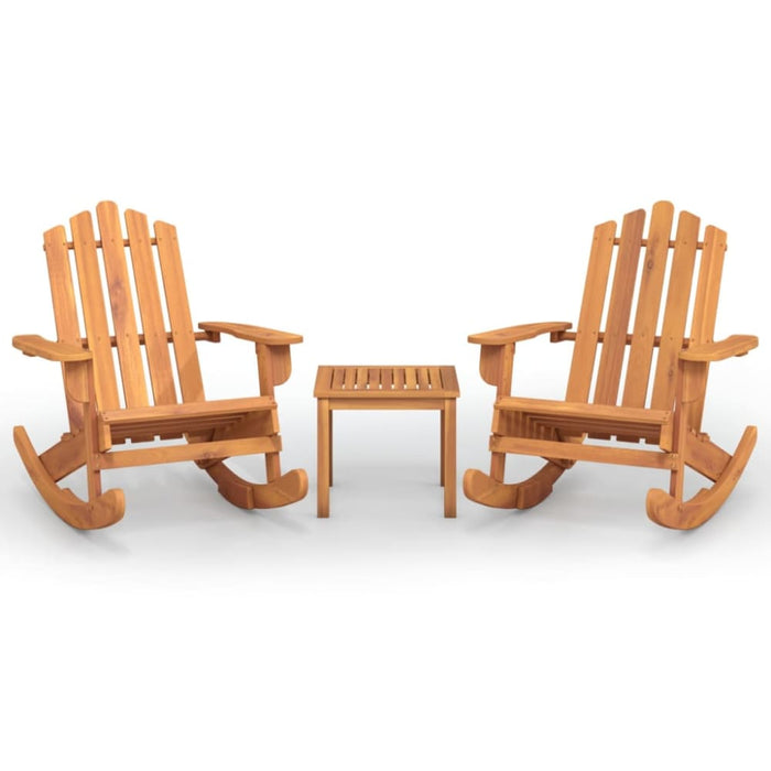 3 Piece Adirondack Garden Lounge Set Solid Wood Acacia