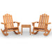 3 Piece Adirondack Garden Lounge Set Solid Wood Acacia