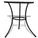3 Piece Bistro Set Ceramic Tile Black and White Xioiix