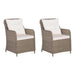 3 Piece Bistro Set with Cushions and Pillows Poly Rattan