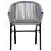 3 Piece Bistro Set with Cushions Pe Rattan Grey Anoab
