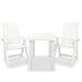 3 Piece Bistro Set Plastic White Xipbit