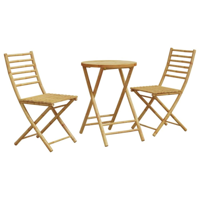 3 Piece Bistro Set Bamboo Txinptl
