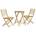 3 Piece Bistro Set Bamboo Txinptl