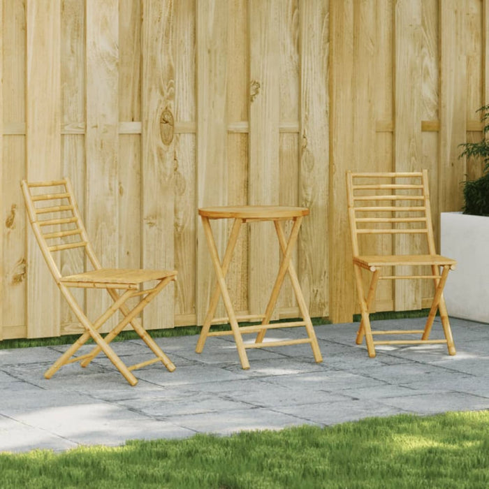 3 Piece Bistro Set Bamboo Txinptl
