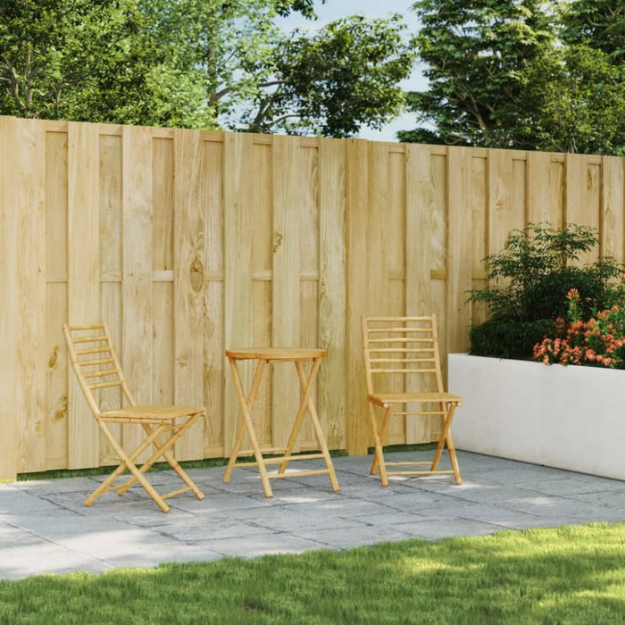 3 Piece Bistro Set Bamboo Txinptl