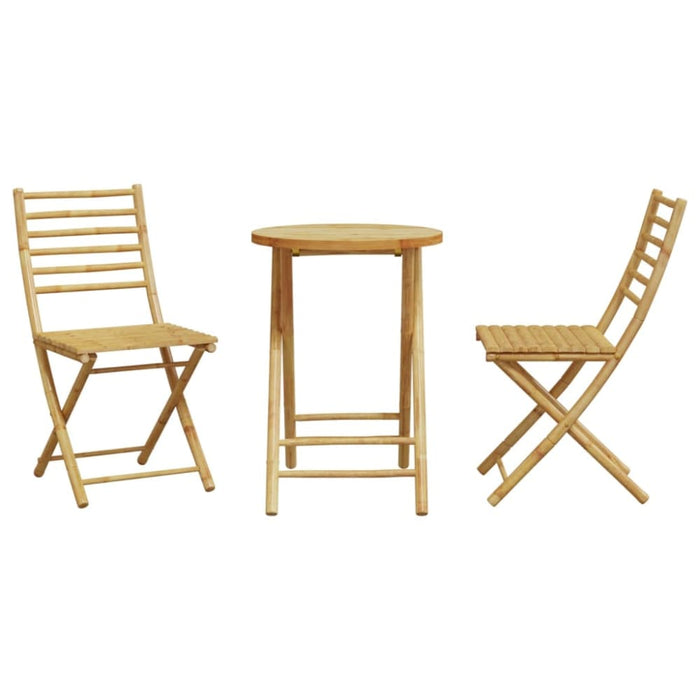 3 Piece Bistro Set Bamboo Txinptl